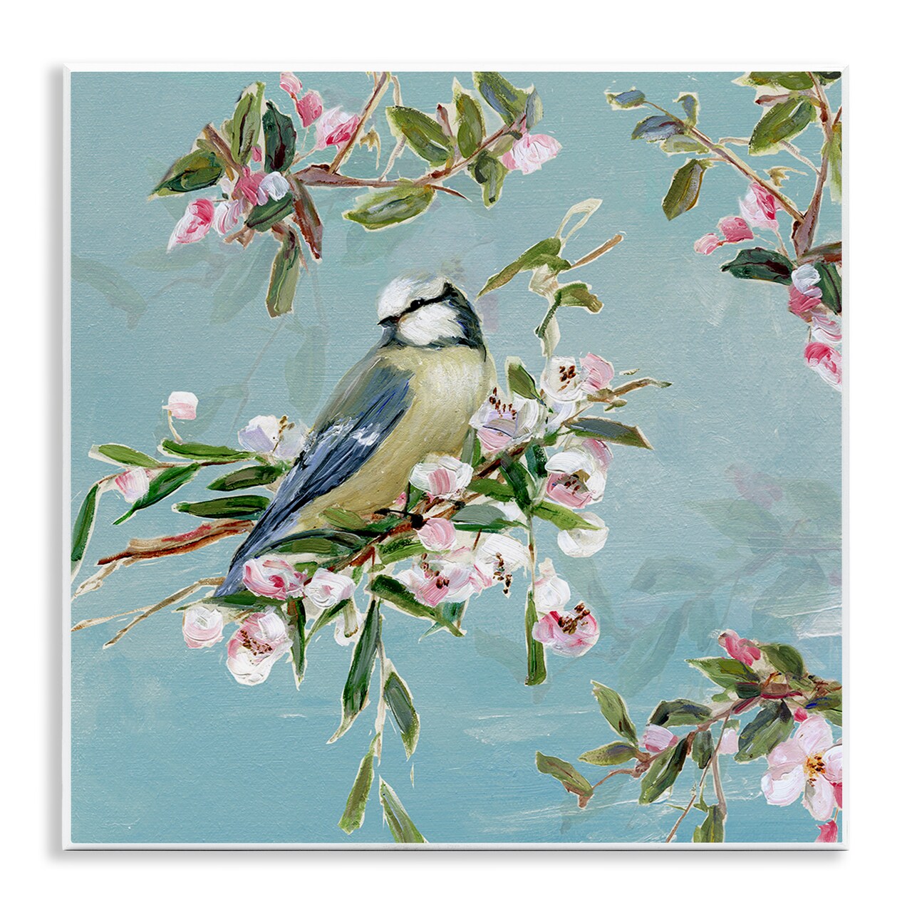 Stupell Industries Songbird Perched on Blooms Wall Plaque, design by Sally Swatland